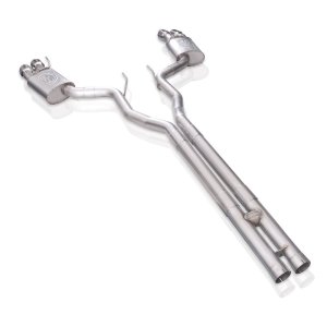 Ford Mustang Performance Exhaust - Rear - Stainless Works - Cat Back, Redline H-Pipe, Dual Exhaust, Quad Tip - `18-`27